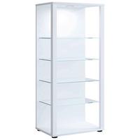 Vitrine Glasol B: 51,8 cm Weiß - Schwarz/Weiß, MODERN, Glas/Holzwerkstoff (51,8/114,5/34,8cm) - MID.YOU