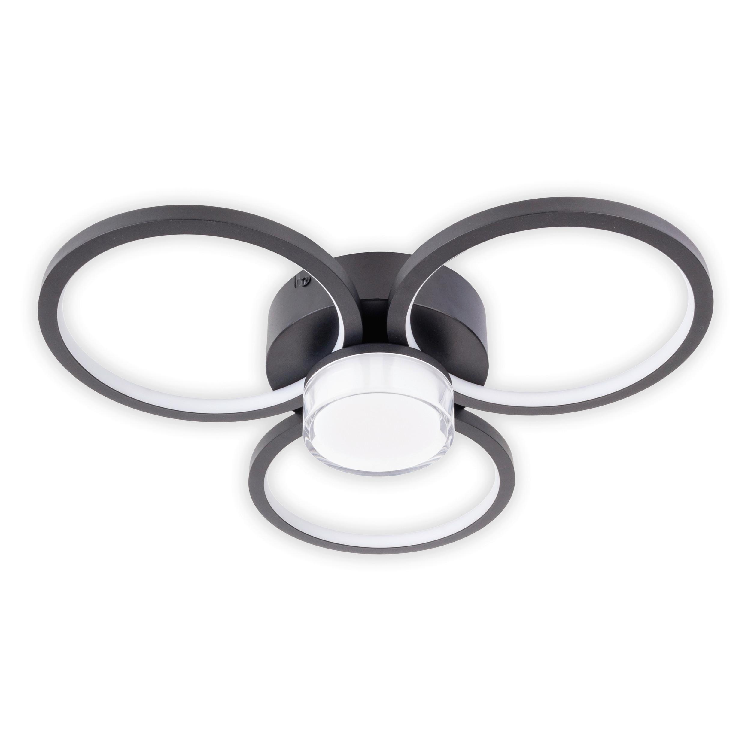 LED-Deckenleuchte 1403822 Cimo - Schwarz/Weiß, KONVENTIONELL, Kunststoff/Metall (43.6/9.5cm) - Näve