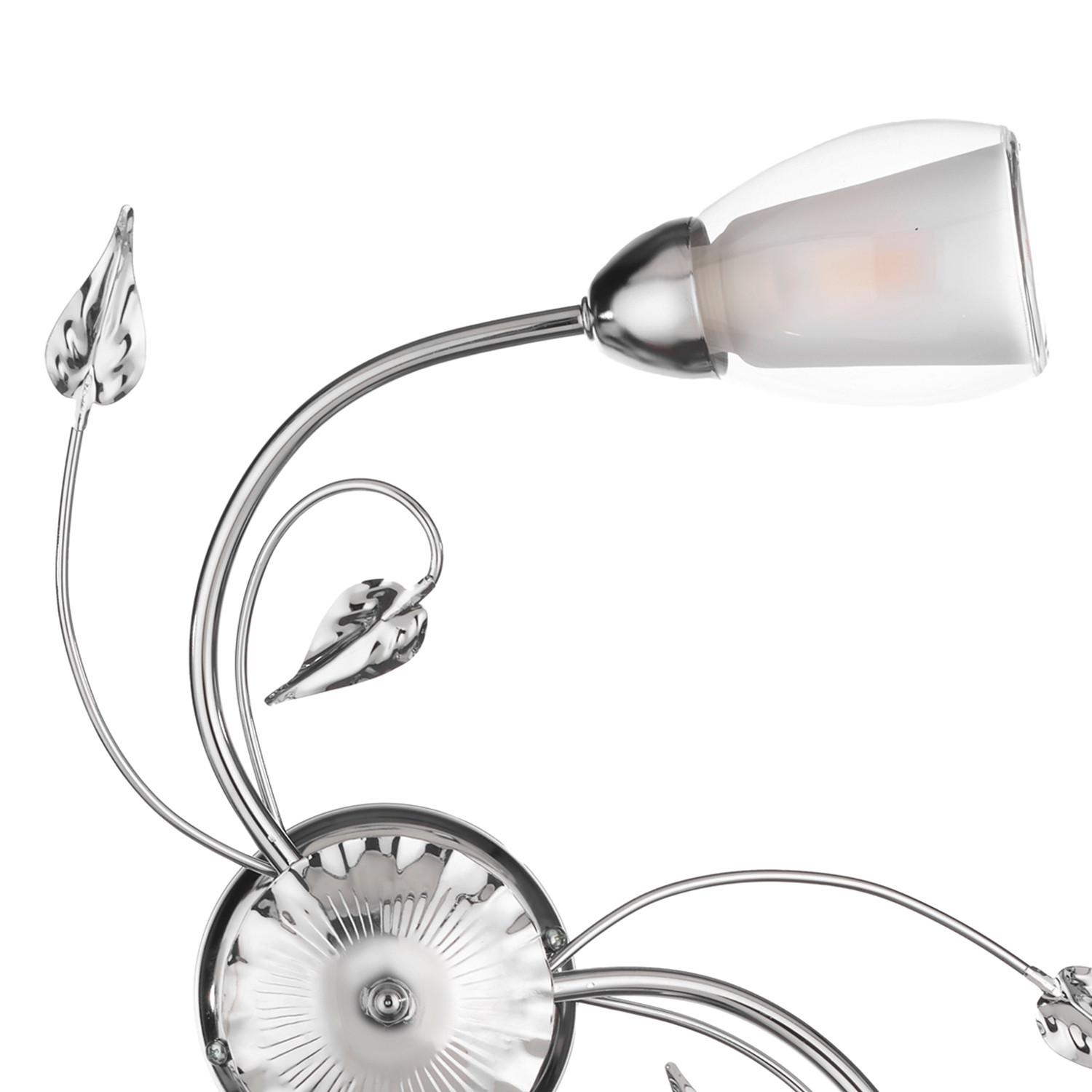 Deckenleuchte Luci Chromfarben D: 50 cm - Chromfarben, KONVENTIONELL, Glas/Metall (50/20cm)