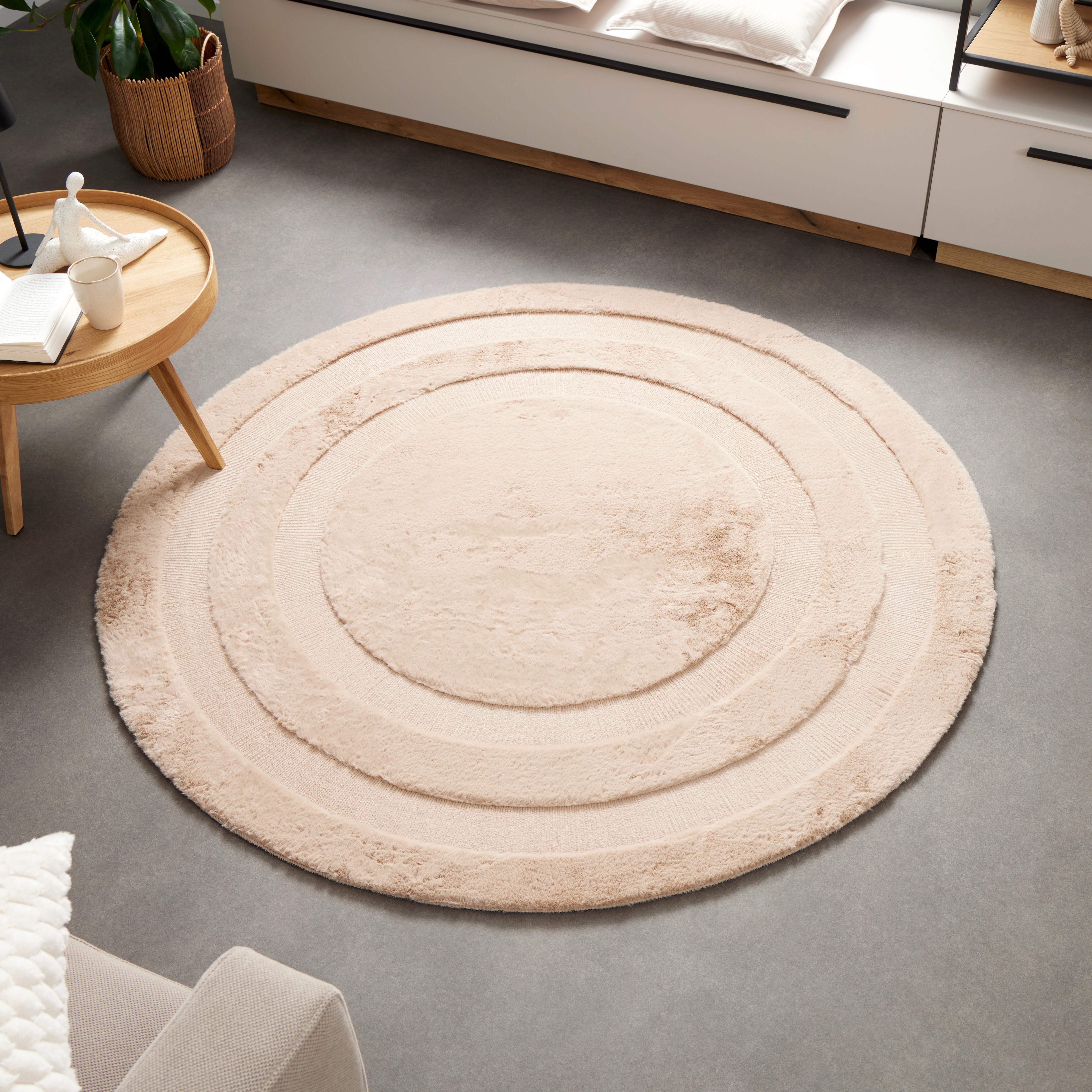 Fellteppich Oscar - Sandfarben, MODERN, Textil (160cm) - Luca Bessoni
