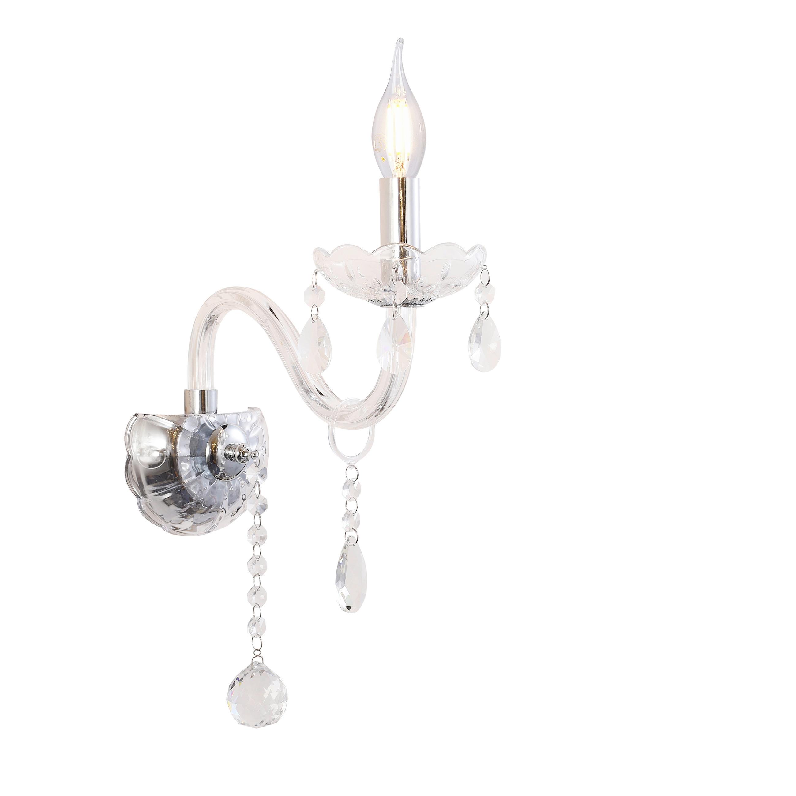 Wandleuchte 21-30252 Cristallo - Transparent, KONVENTIONELL, Metall (12/25/37cm)