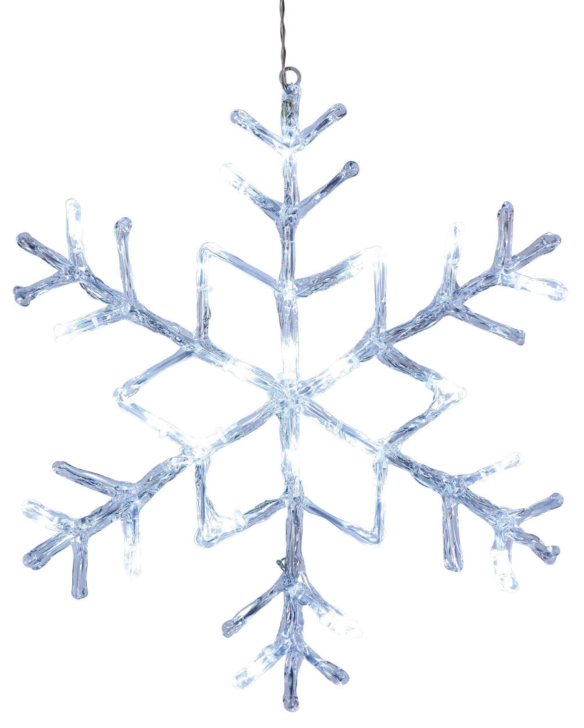 LED-Dekoleuchte 410795 Schneeflocke - Weiß, Basics, Kunststoff/Metall (40/1,5/40cm) - Eglo