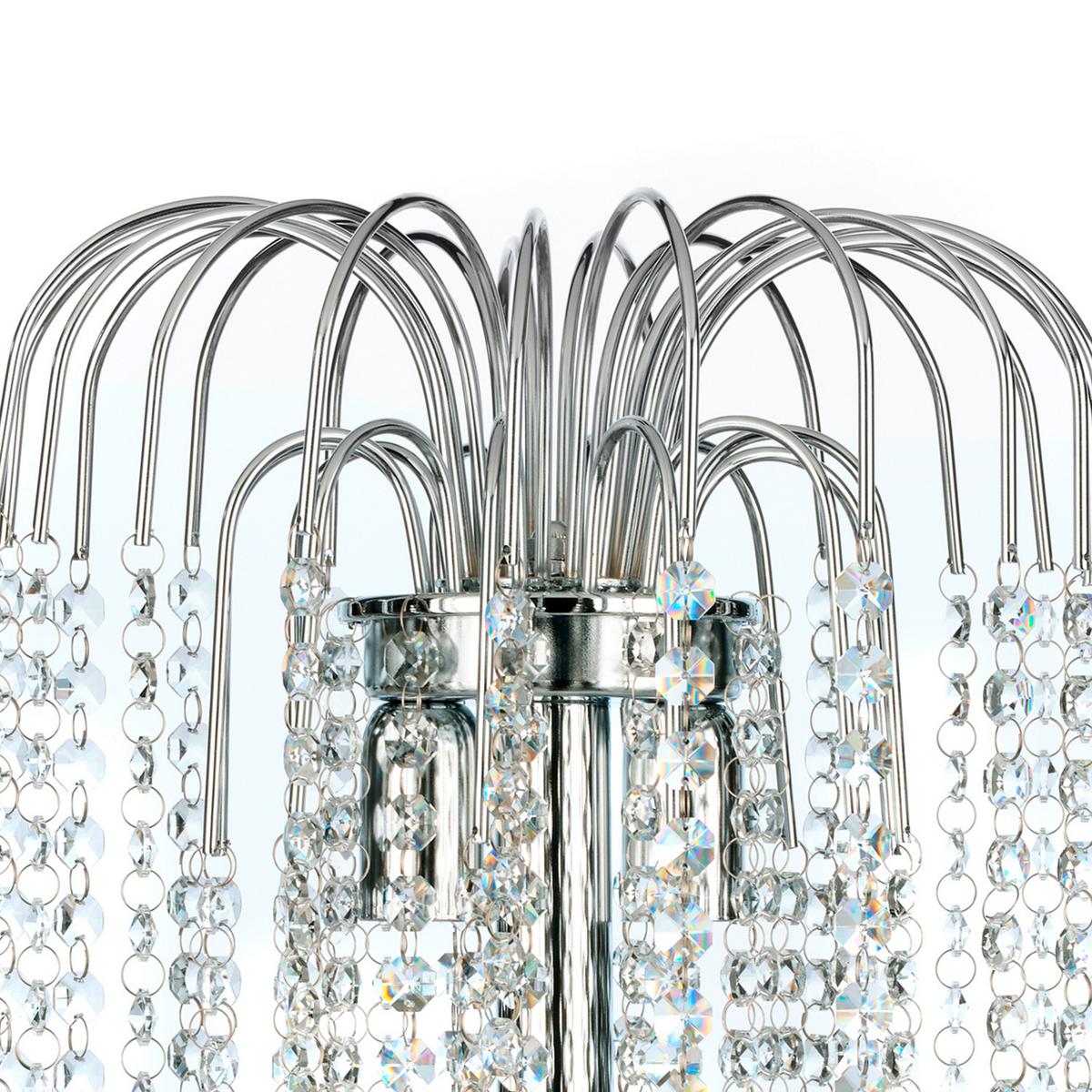 Kristall-tischleuchte 4698/lg - Chromfarben, LIFESTYLE, Glas/Metall (25/50cm)