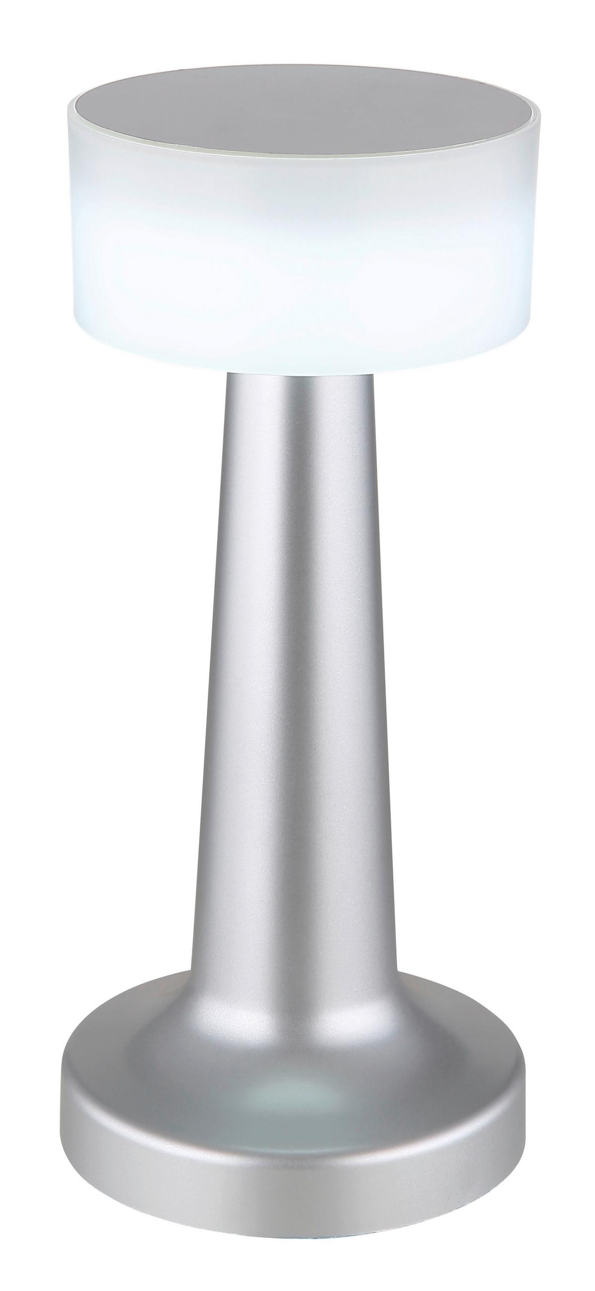 Akku-Tischleuchte 58447N - Weiß/Nickelfarben, Basics, Kunststoff (9,5/21,5cm) - Globo