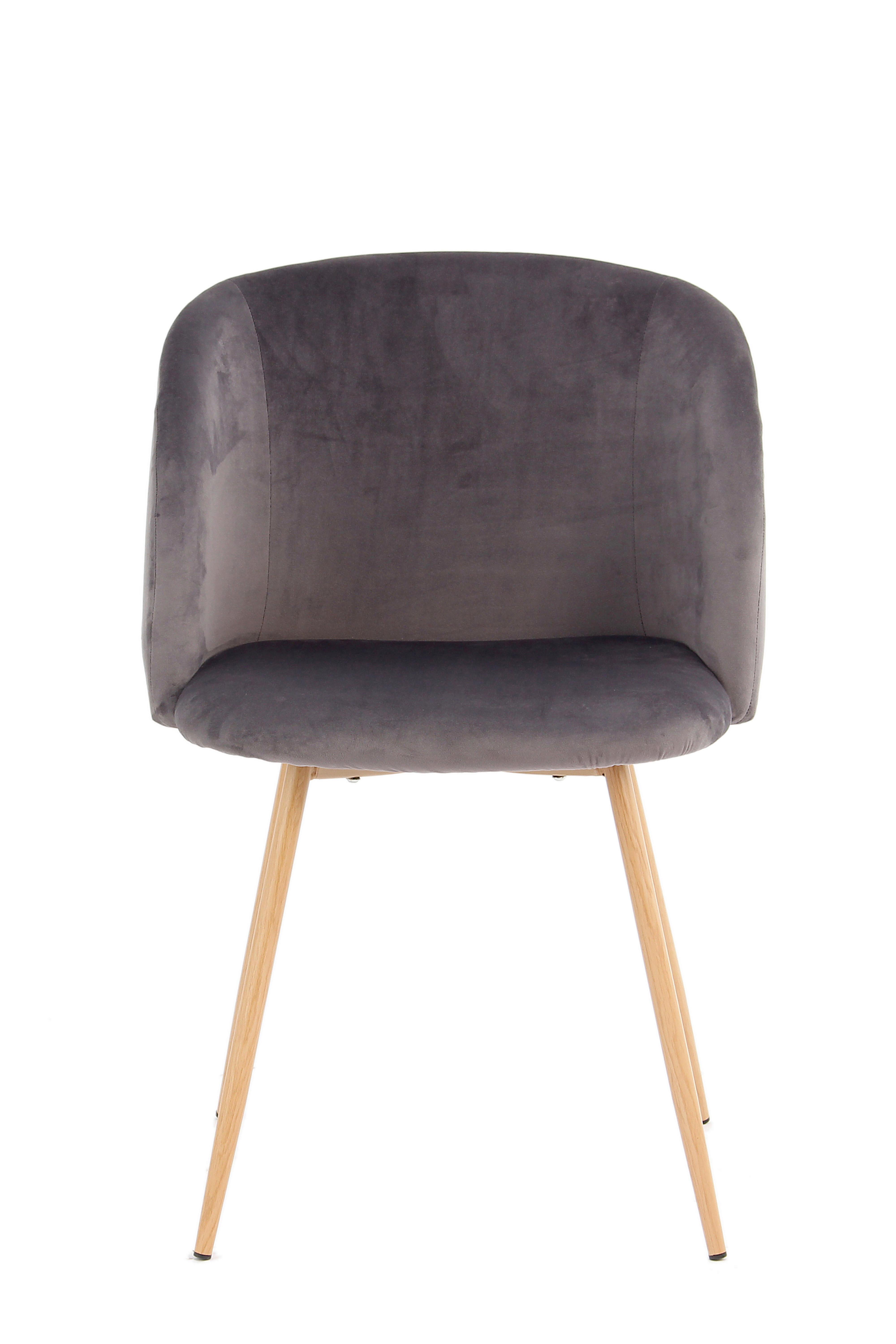 Sada stoličiek 2 kusy - sivá, Design, kov/plast (54/84/56cm)
