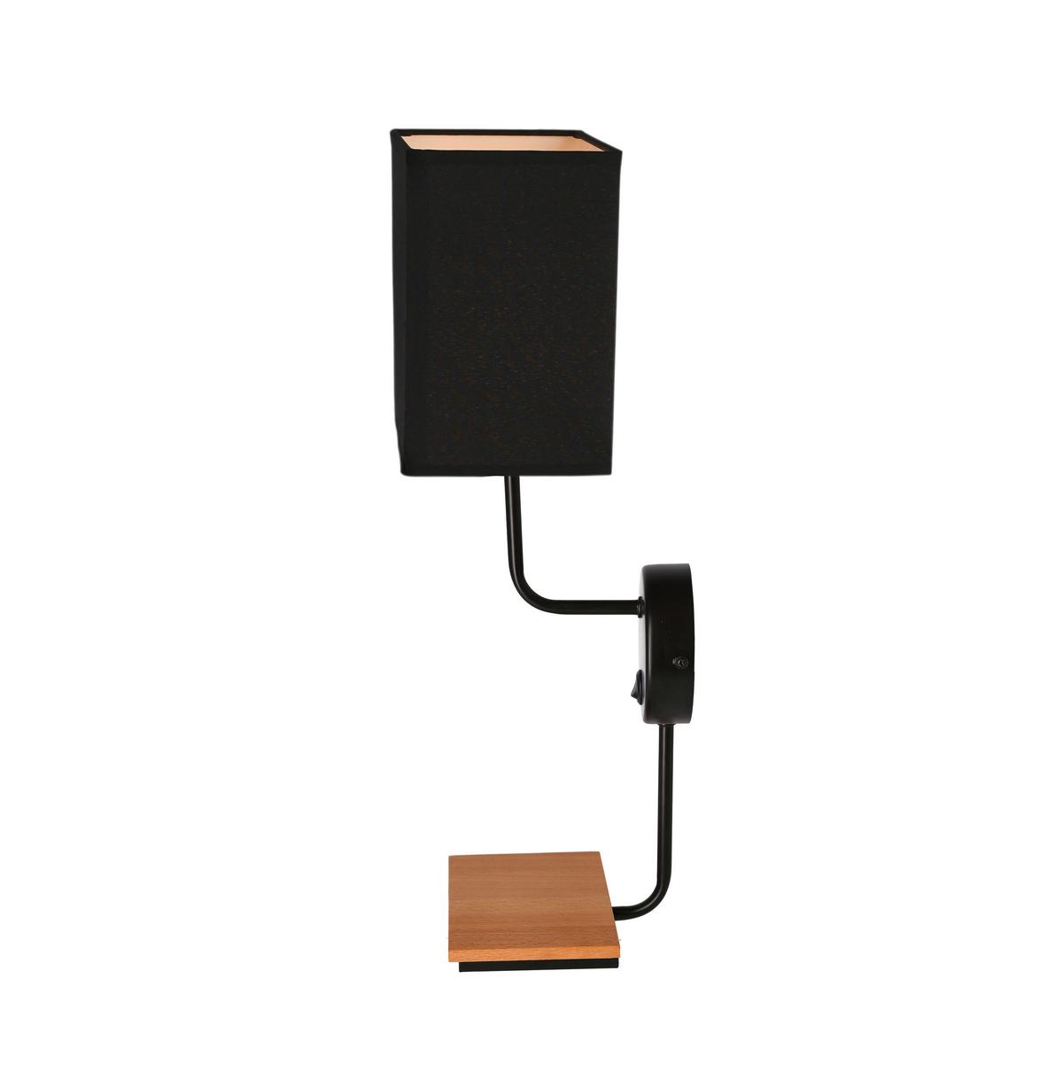 Wandleuchte 21-76854 Keto - Schwarz, KONVENTIONELL, Metall (16/21/48cm)