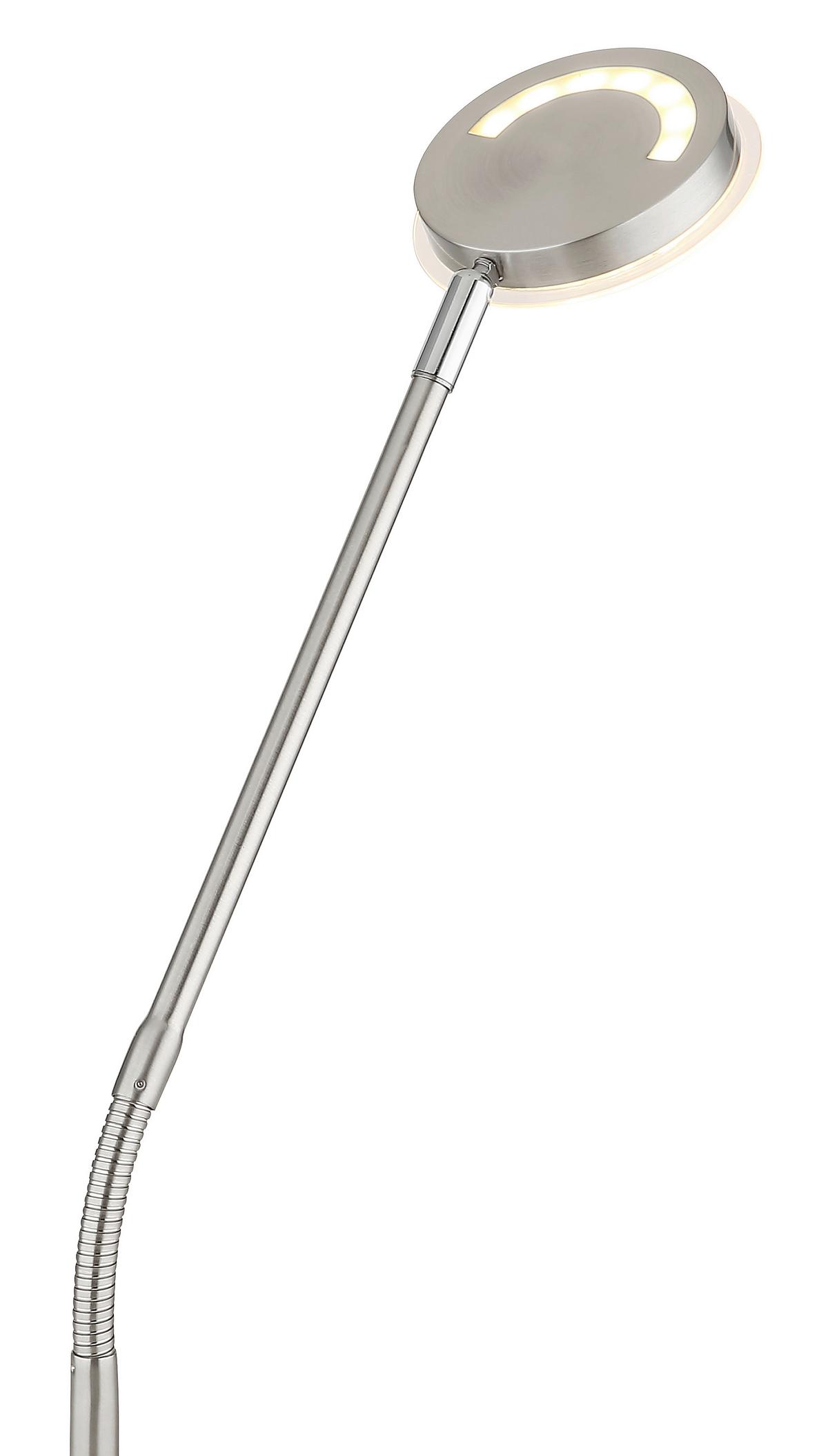 LED-STEHLEUCHTE Flexarm - Klar/Schwarz, Design, Kunststoff/Metall (52/20/173cm) - Globo