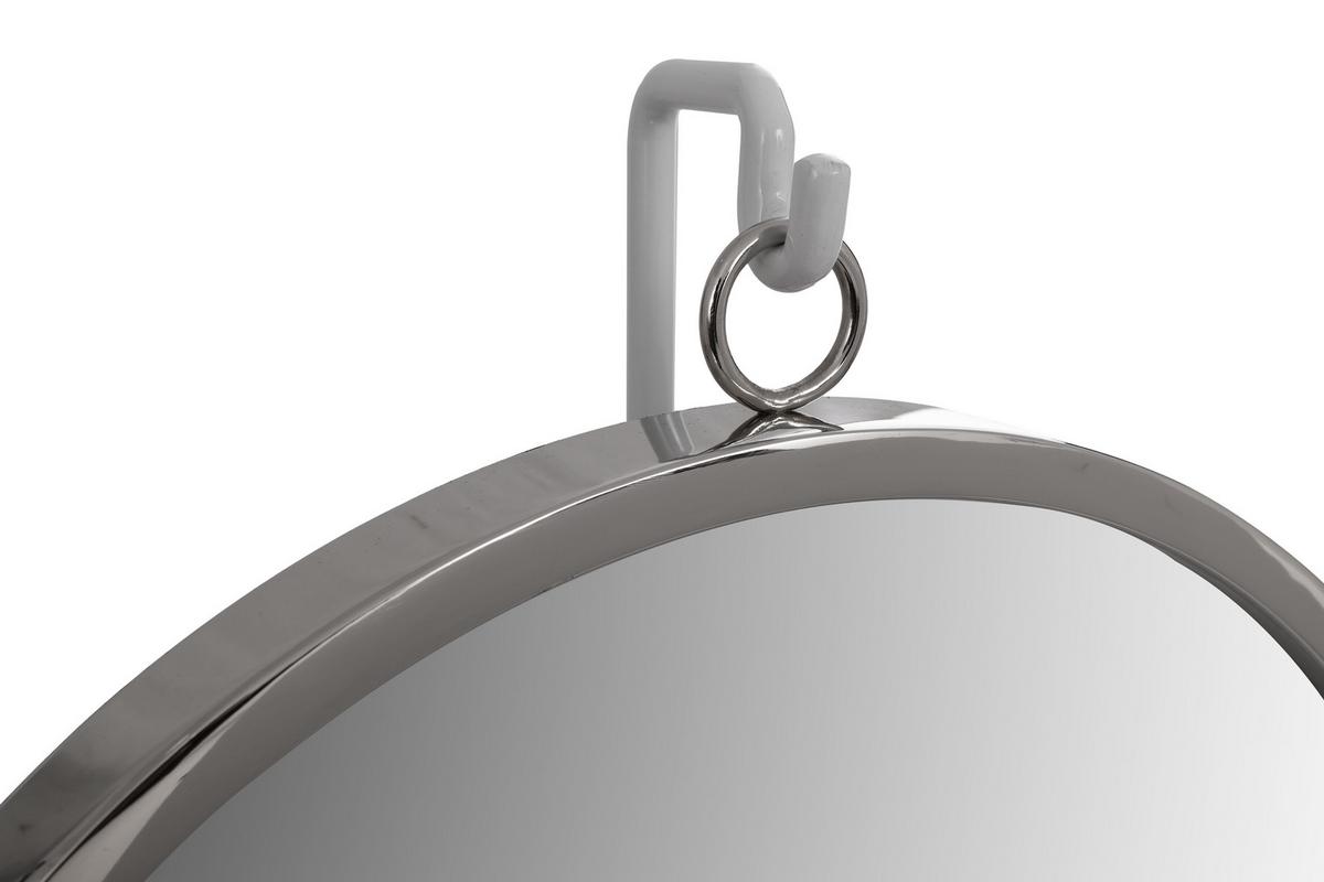 Tischspiegel Eleganca H: 75 Cm Metallrahmen Silberfarben/weiß - Silberfarben/Weiß, LIFESTYLE, Glas/Metall (41/75/14cm) - Kayoom