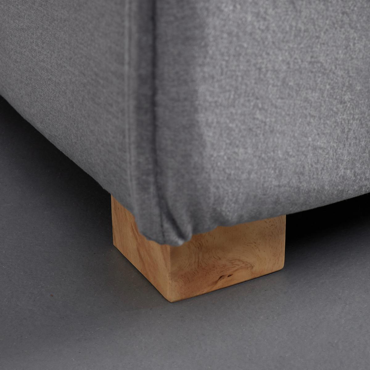 Sedací souprava AVA - světle šedá/přírodní barvy, Moderní, dřevo/textil (251/62/154cm) - Bessagi Home