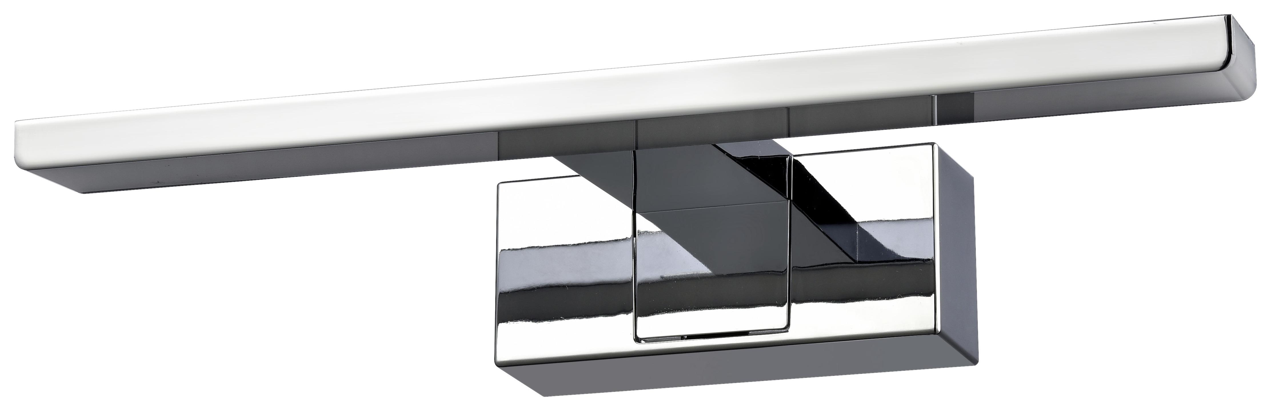 LED kúpeľňové svietidlo Momu, IP44, 30/12,8/5,1cm - chrómová, Modern, kov/plast (30/12,8/5,1cm) - Mömax