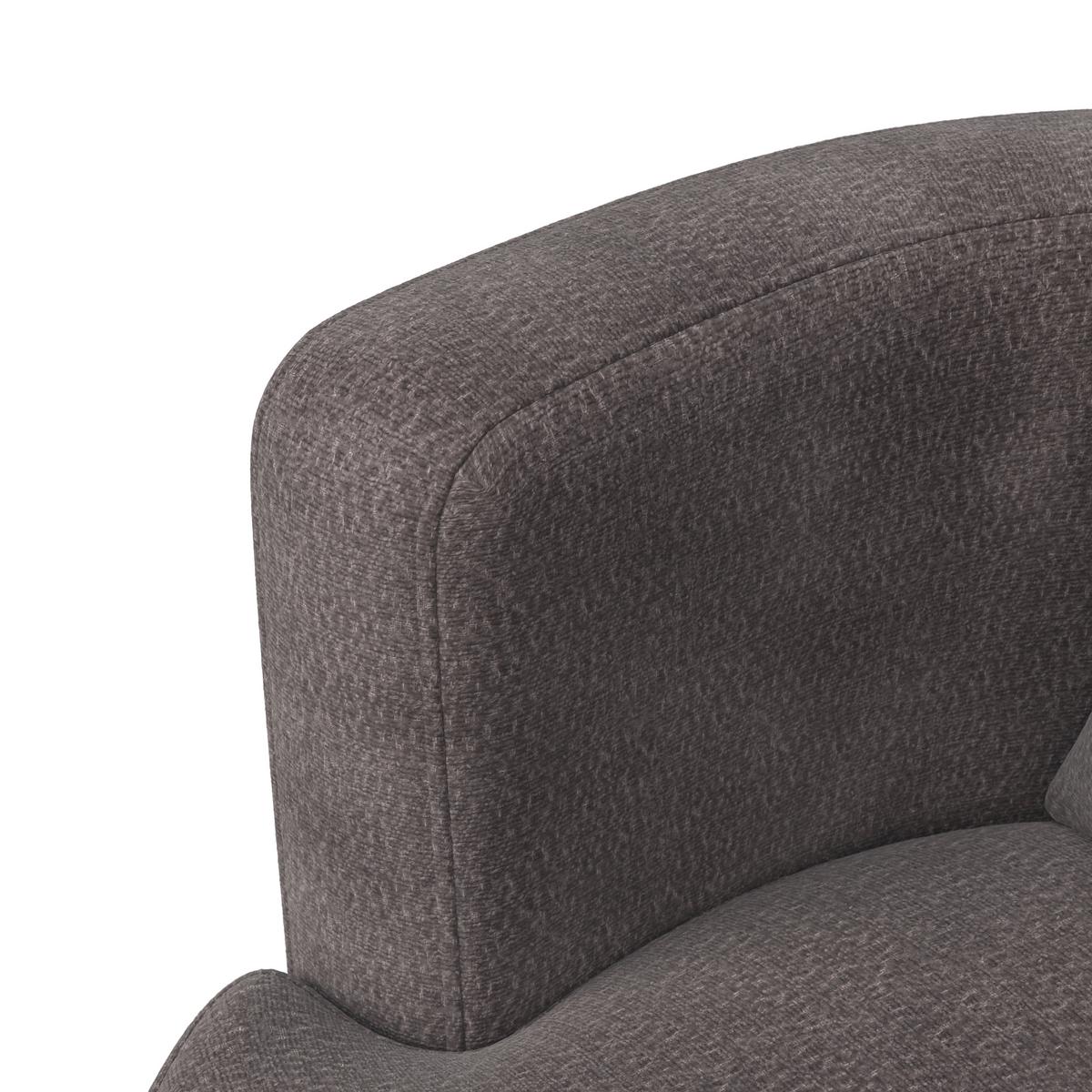 Relaxační křeslo MARIETA, hnědá žinylka, max.140 kg - černá/hnědá, Moderní, kov/dřevo (76/84/78cm) - Bessagi Home