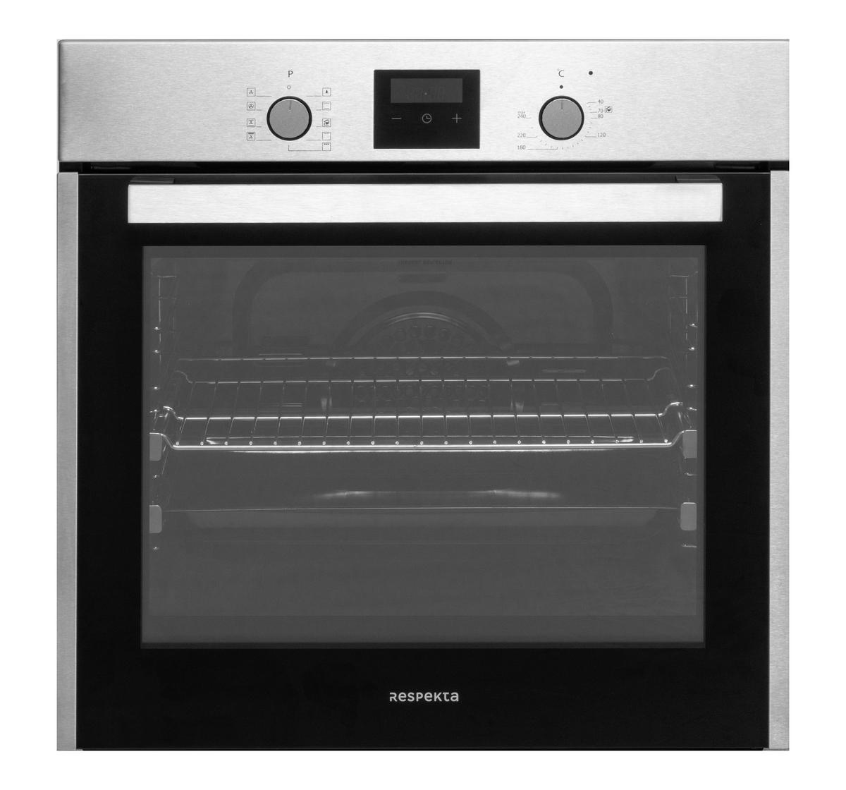 Einbauherd-set B: 59,5 Cm Induktion/ Autark - Edelstahlfarben/Schwarz, Trend, Glas/Metall (59,5/59,5/56,5cm) - Respekta