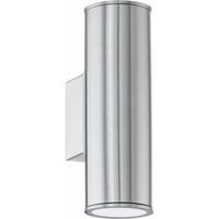 VONKAJŠIE NÁSTENNÉ SVIETIDLO RIGA-C - farba ušľachtilej ocele, Design, kov (9,5/20cm) - Eglo