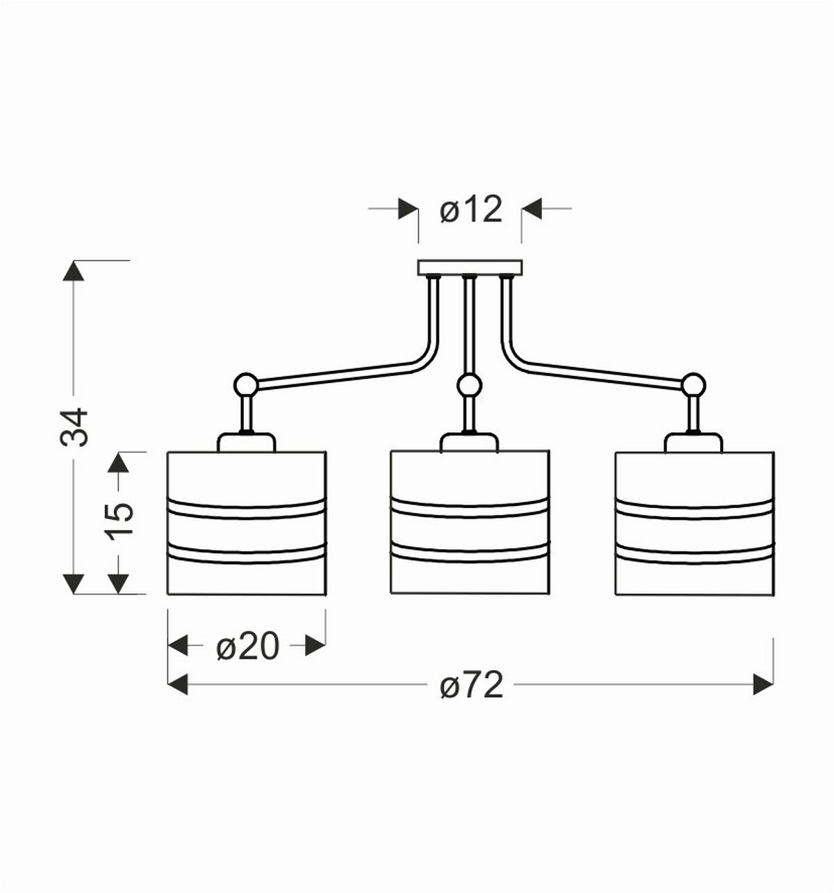 Hängeleuchte 33-00514 - Weiß, Basics, Metall (34/72/72cm)