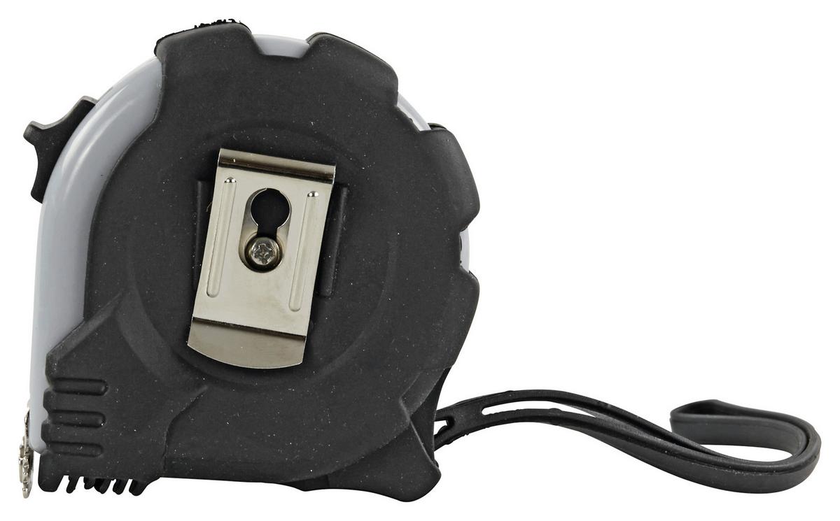 Roll-Maßband L: 5 m mit Gürtelclip, Magnet und Stopper - Schwarz, KONVENTIONELL, Kunststoff/Metall (500cm)