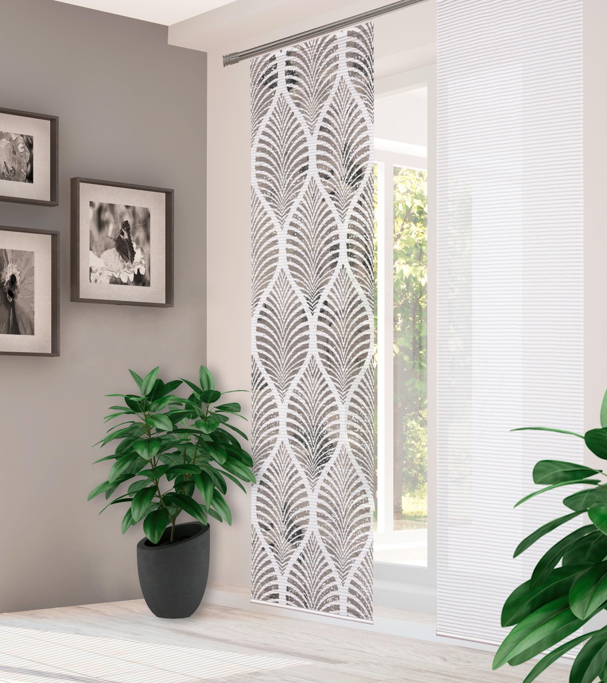PANELOVÝ ZÁVĚS VIDARO - šedá, Natur, textil (60/245cm) - Schmidt W. Gmbh