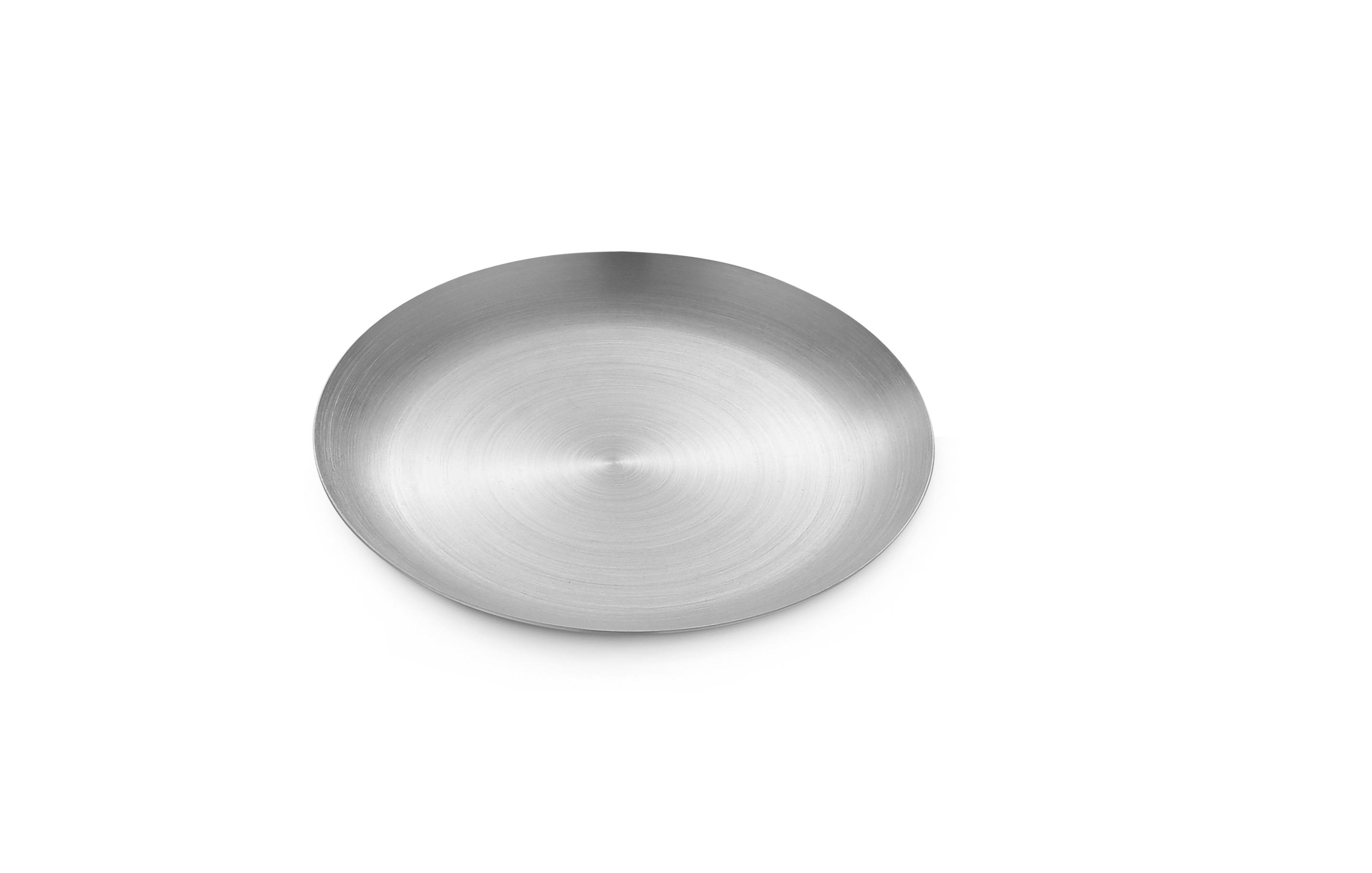 Tanier pod sviečku Aurora, Ø: 12cm - strieborná, kov (12/1,4cm) - Modern Living