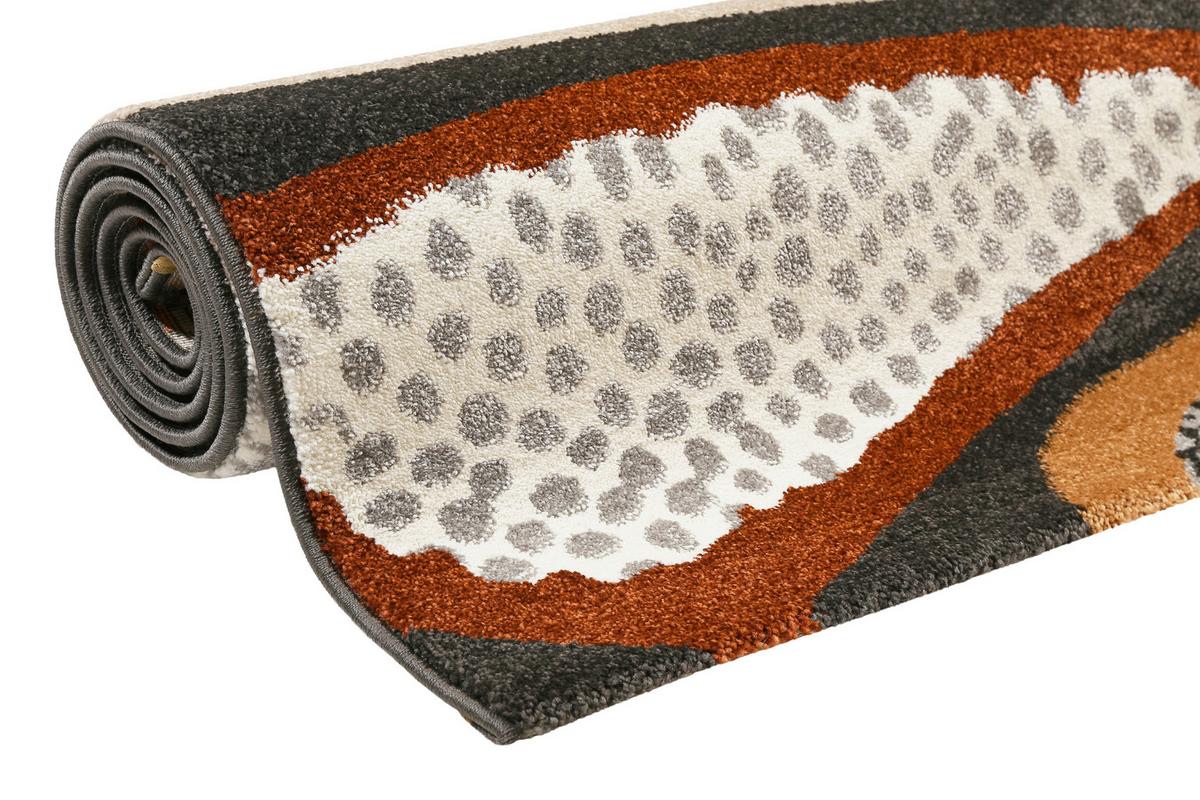 Flachwebteppich Hazel - Anthrazit/Beige, KONVENTIONELL, Textil (133/200cm) - Esprit