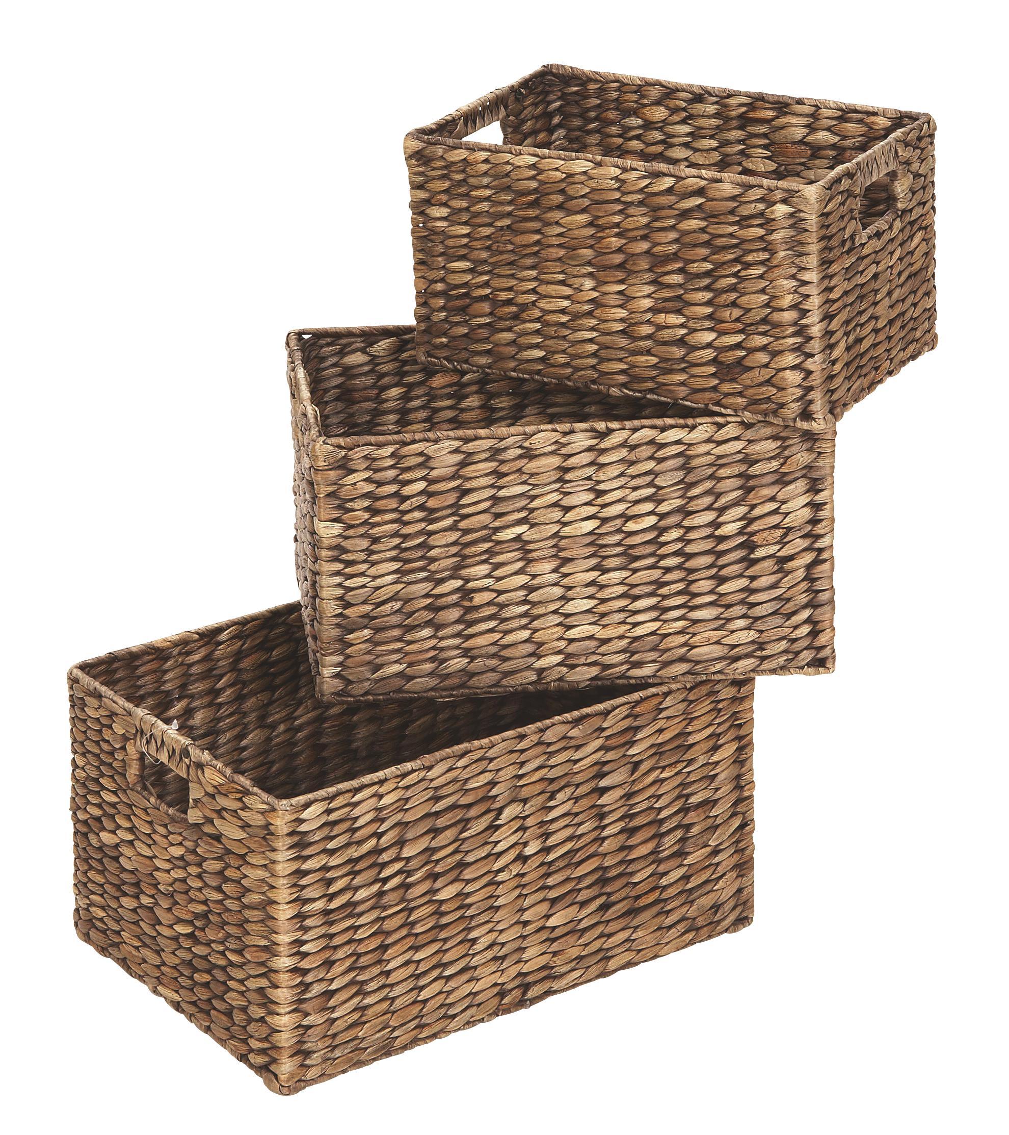 Kosár Bo Gr L - Barna/Fekete, konvencionális, Természetes anyagok/Fém (29/22/41cm) - Ombra