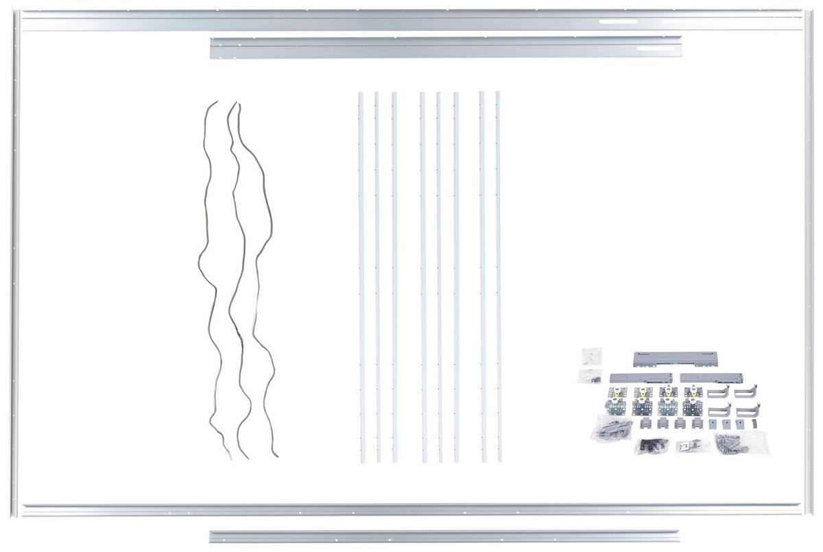 Montagepaket F. Kleiderschrank Unit H: 210 Cm B: 360 Cm - Alufarben, MODERN, Kunststoff/Metall - Ondega