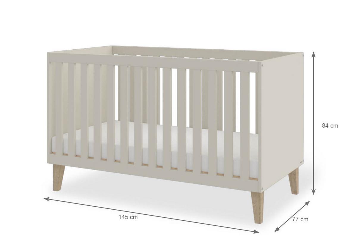 Babyzimmer Tami - Eichefarben/Beige, Basics, Holzwerkstoff - Pinolino