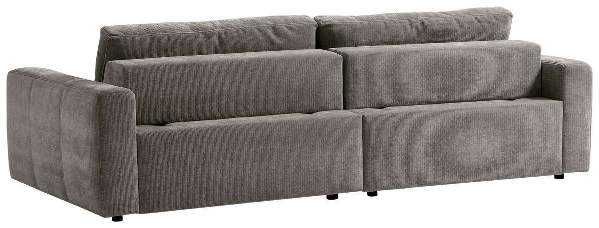 Bigsofa Be Comfy - Graubraun/Schwarz, MODERN, Textil (264/83/126cm) - Trendmanufaktur
