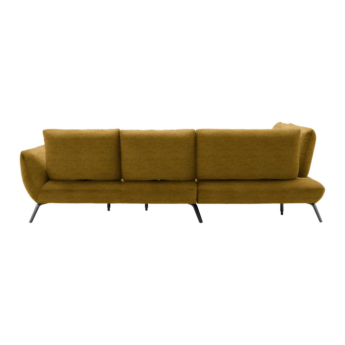 Rohová sedačka TRENDY, ľavá, horčicovožltá - horčicovožltá/čierna, Modern, kov/kompozitné drevo (250/93/310cm) - Premium Living