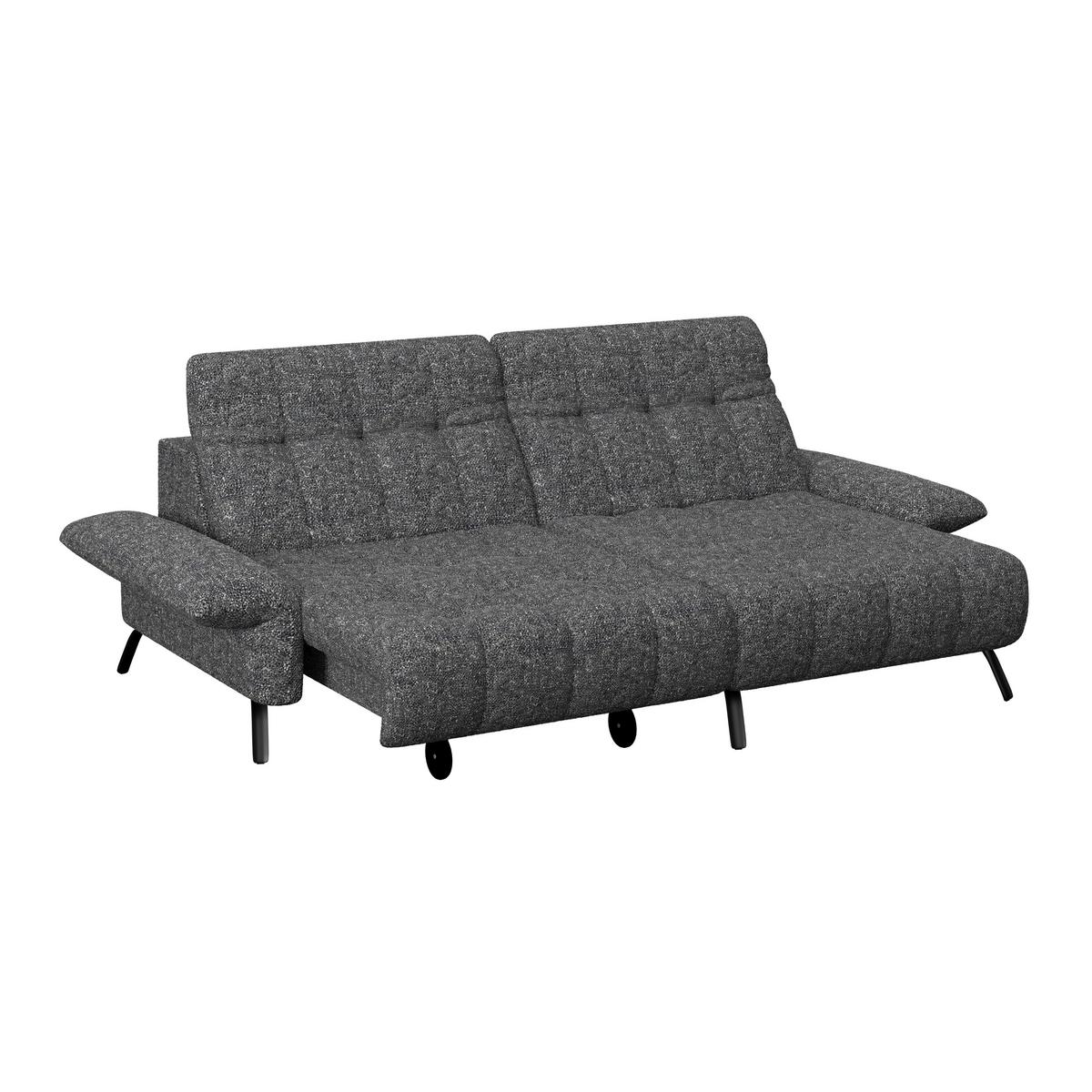 Ecksofa Coast Grau, 244x173cm - Schwarz/Grau, KONVENTIONELL, Holzwerkstoff/Textil (244/173cm)