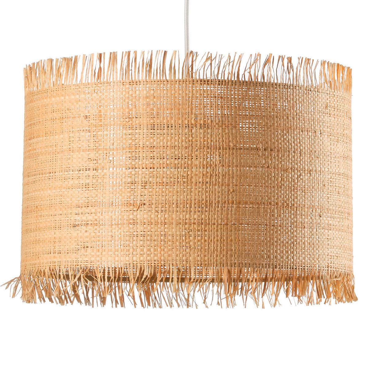 Pendelleuchte Fringilla Sandfarben L: 40 cm - Sandfarben, Natur, Holz (40/40/130cm)