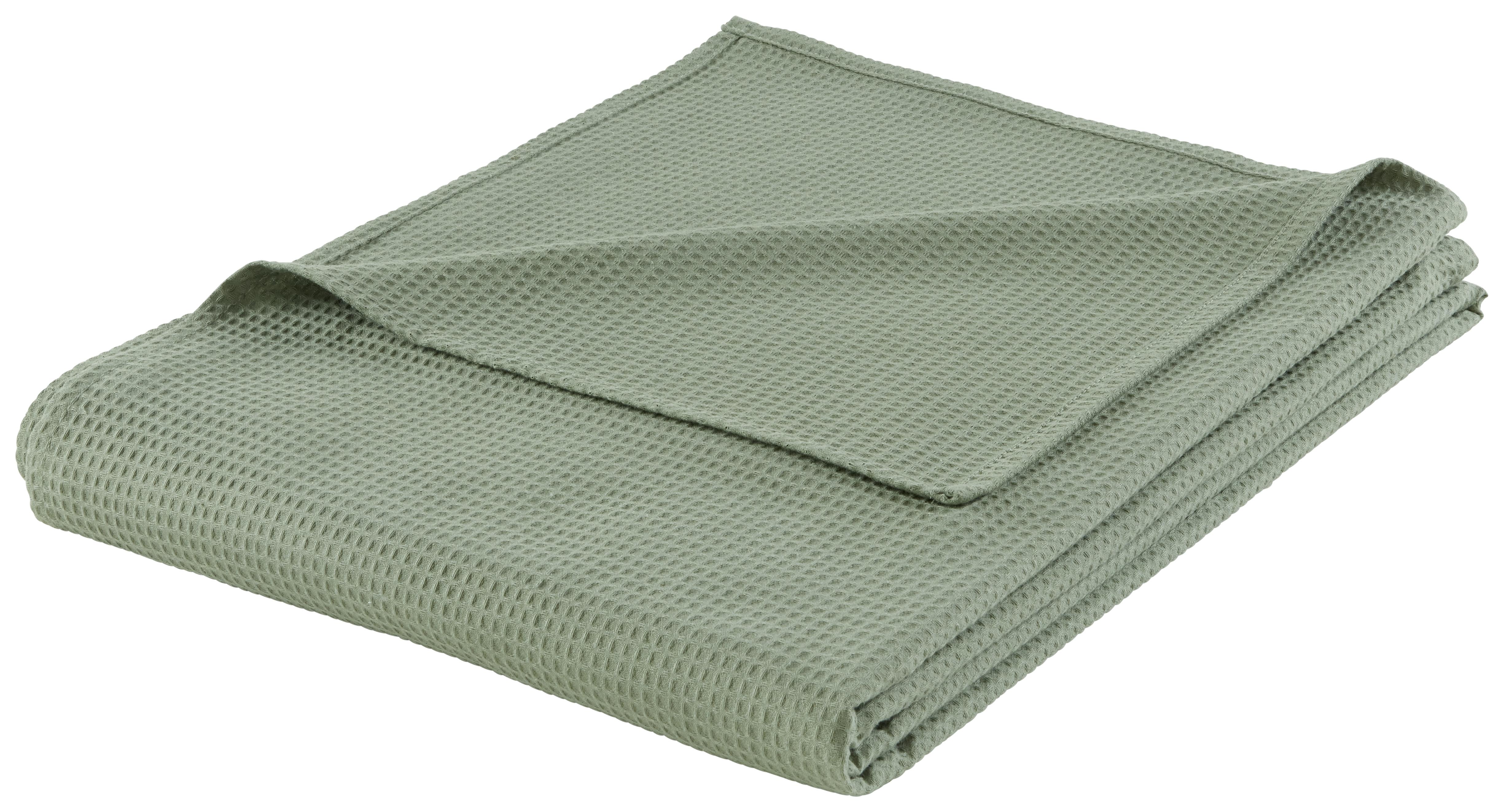 Denná Prikrývka Gerard, 150/200cm, Zelená - olivovozelená, Konvenčný, textil (150/200cm) - Modern Living