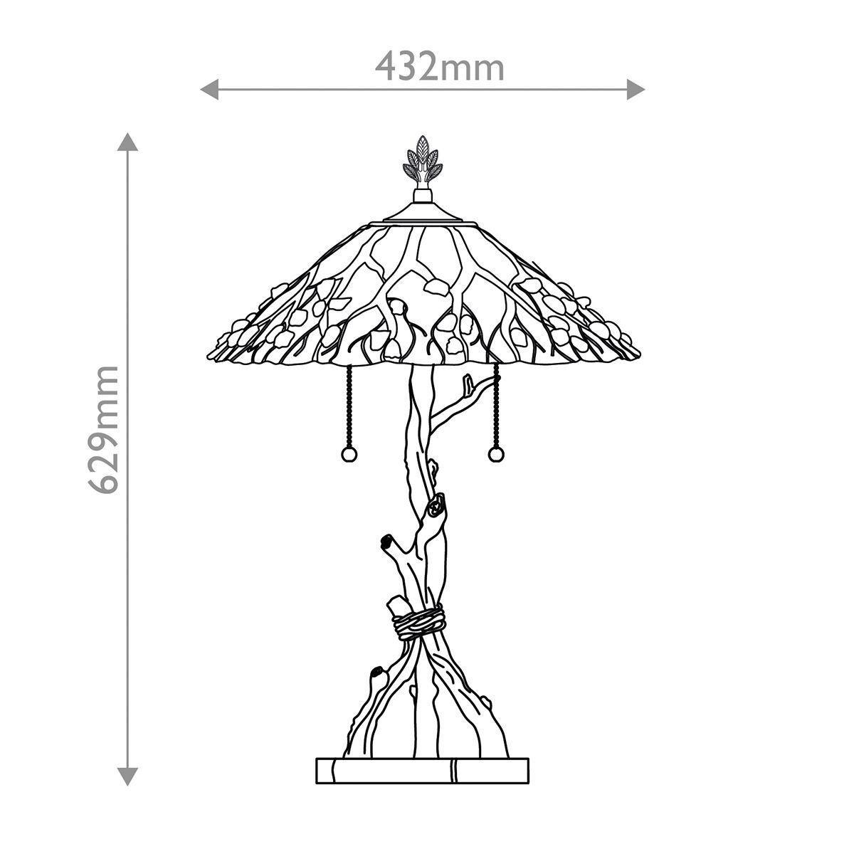 Asztali Lámpa Qz-Whispering-Tl-Vb - sötétbarna/többszínű, Konventionell, üveg/fém (62,9/43,2cm) - Elstead Lighting