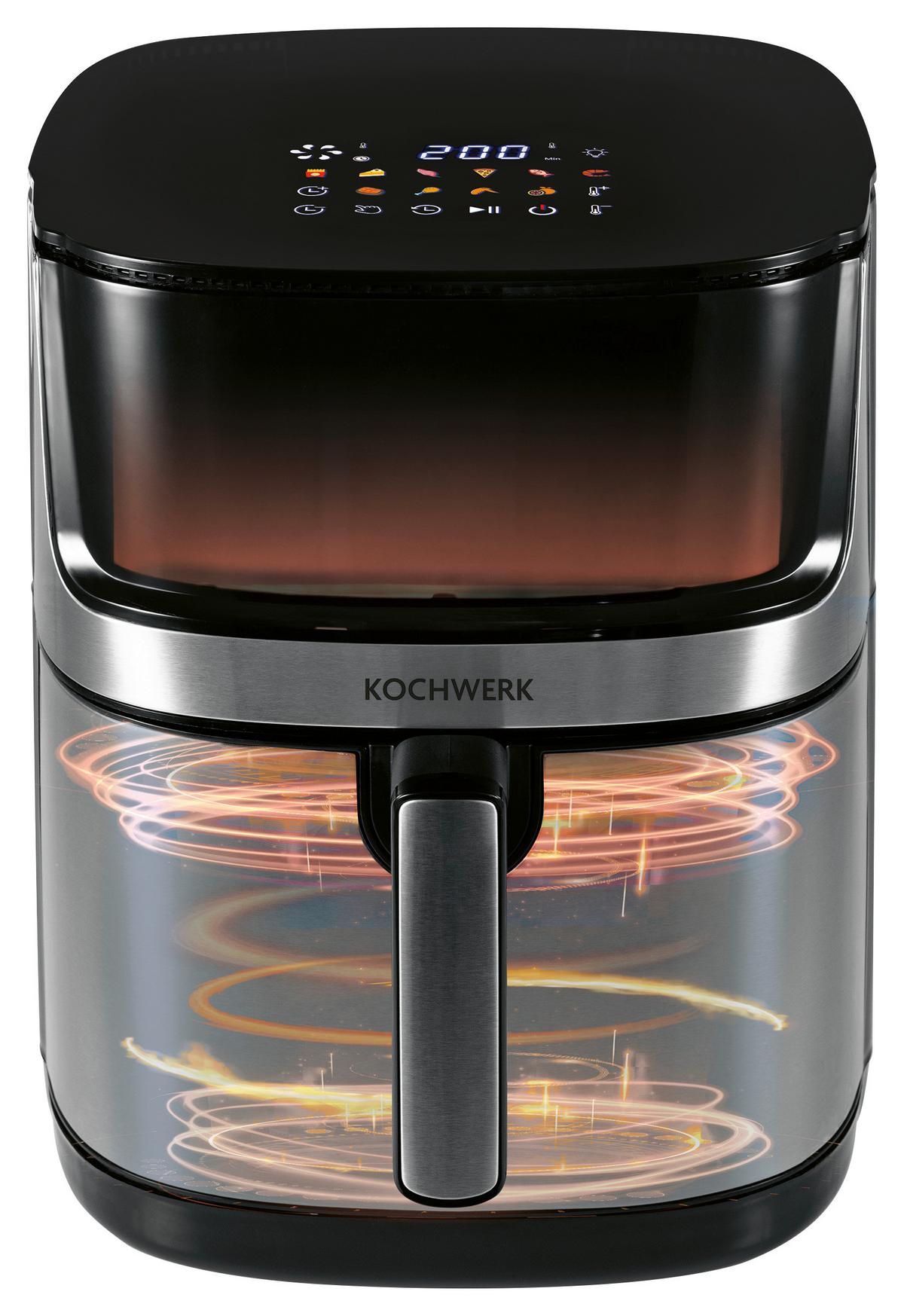 Heißluftfritteuse 14829 - Edelstahlfarben/Schwarz, Basics, Kunststoff/Metall (28,8/36,8/34,8cm)