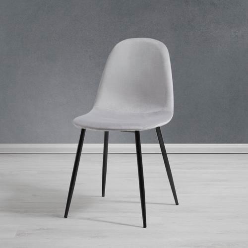 Stolička Lio svetlá sivá - čierna/svetlosivá, Modern, kov/drevo (43/86/55cm) - Modern Living