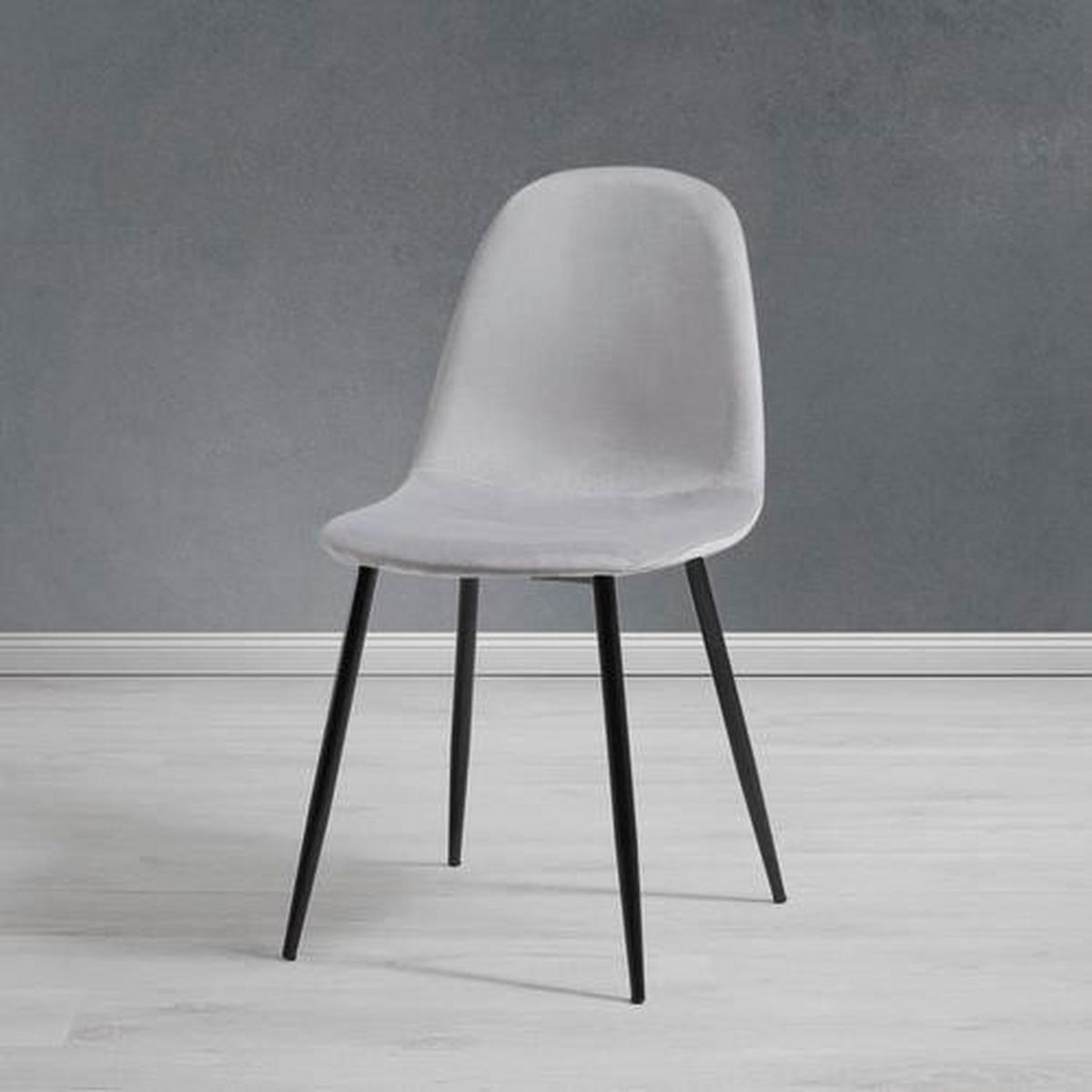 Stolička Lio svetlá sivá - čierna/svetlosivá, Modern, kov/drevo (43/86/55cm) - Modern Living