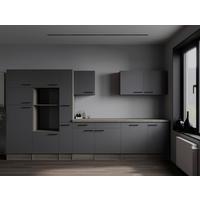 Küchenleerblock Oliver Grau, Eiche Dekor B: 370 Cm - Eichefarben/Grau, Design, Holzwerkstoff (370cm) - Respekta