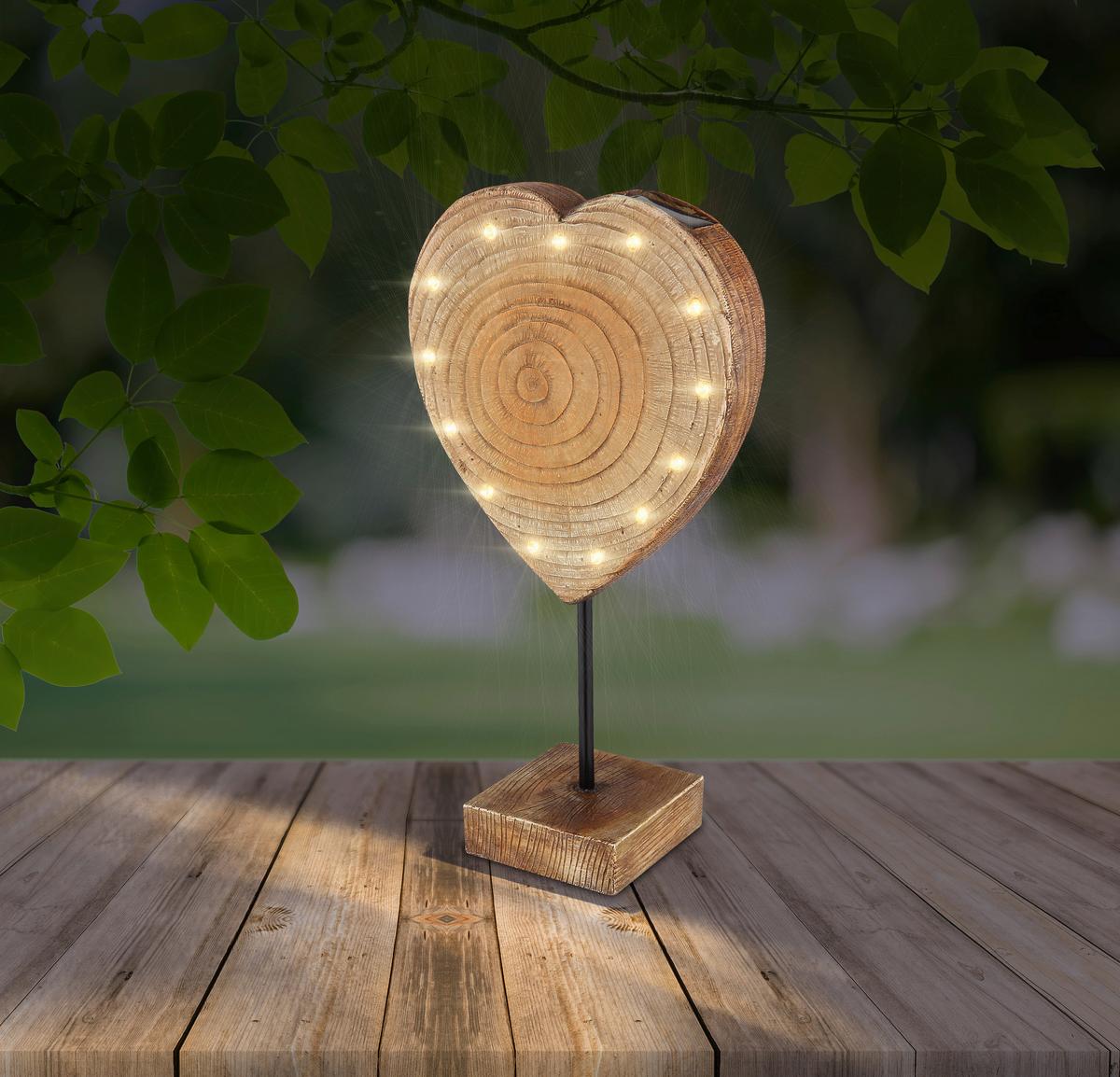 Solarleuchte 36513 - Schwarz/Braun, Natur, Kunststoff/Metall (19/9,5/50cm) - Globo