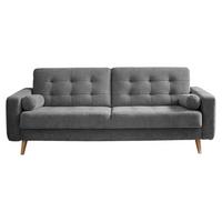 Rozkladacia pohovka FJORD tmavá šedá - farba duba/tmavosivá, Modern, drevo/kompozitné drevo (222/86/90cm) - MID.YOU