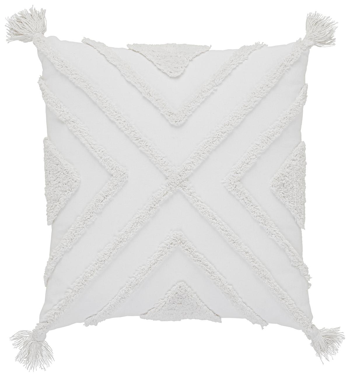 Dekoračný vankúš Nouria, 50/50cm - biela, Lifestyle, textil (50/50cm) - Premium Living