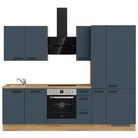 Küchenleerblock Easytouch High-Line, H3 Rechts - Blau/Eichefarben, MODERN, Holzwerkstoff (270cm) - Nobilia
