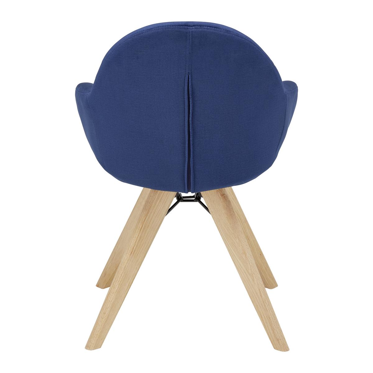 Jedálenská stolička LORE modrá - modrá/prírodná farba, Modern, kov/drevo (59/84/60cm) - Livetastic