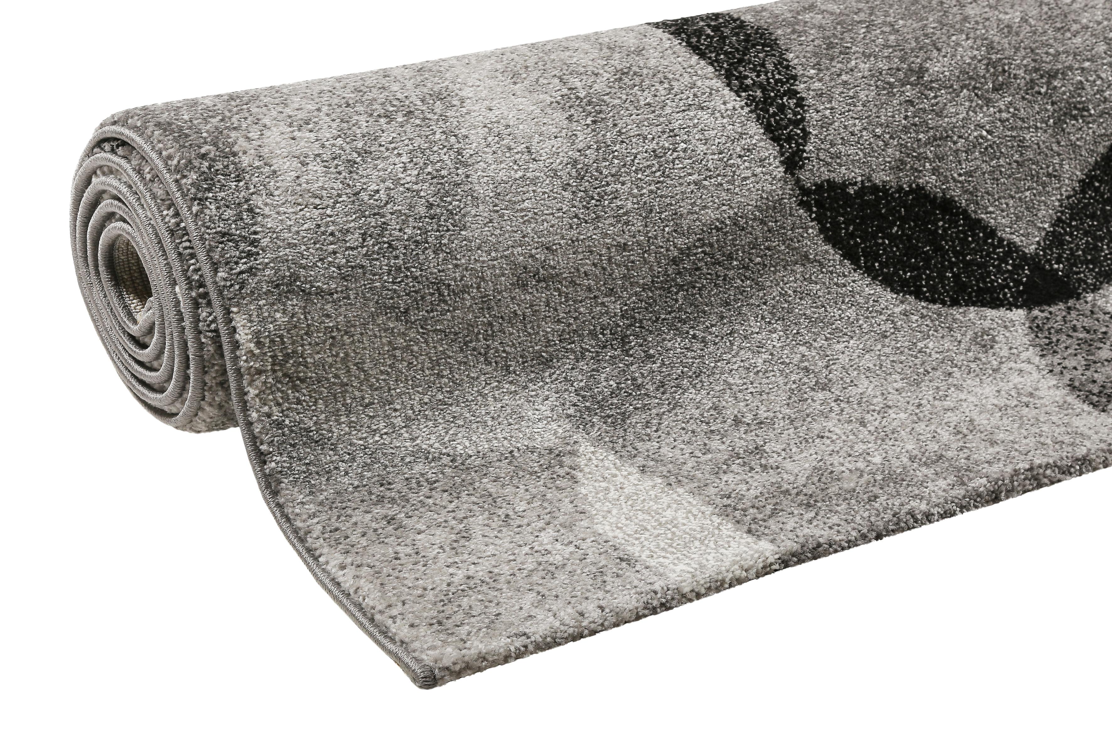 Webteppich Silber/Grau Graphik Modernina 160x225 cm - Dunkelgrau/Beige, Design, Textil (160/225cm) - Esprit