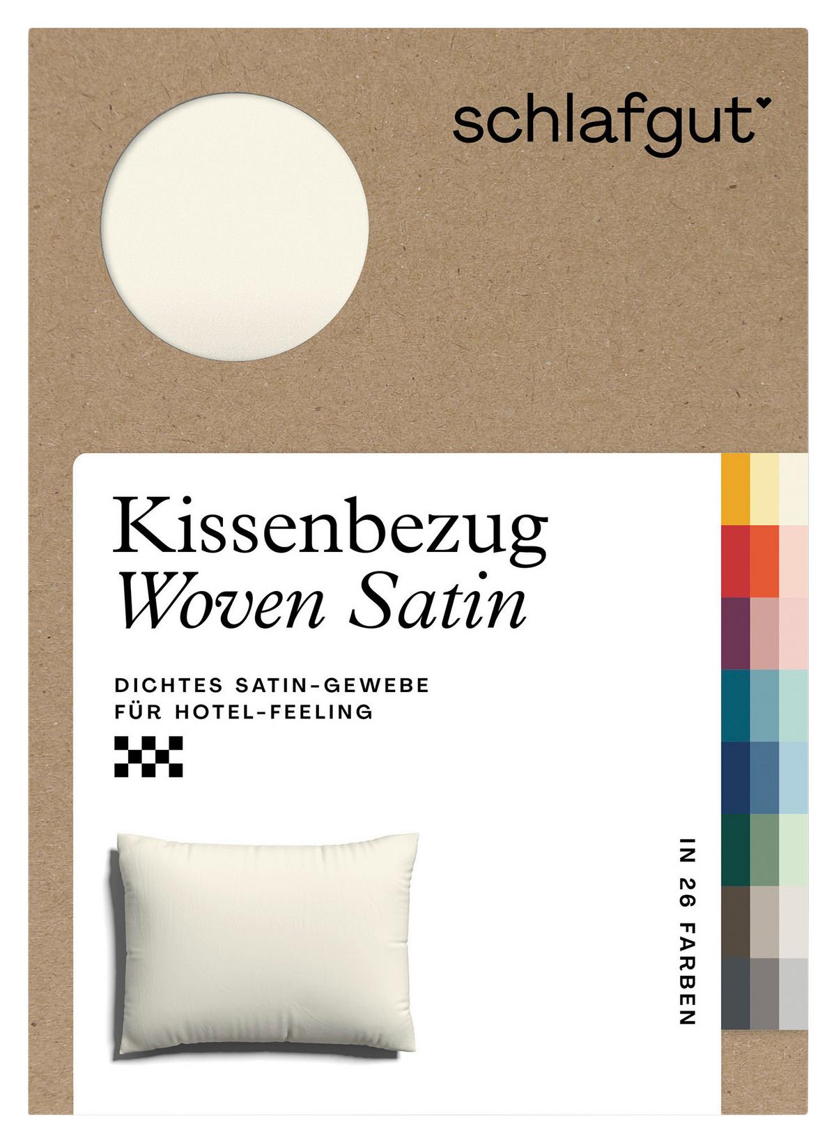 KOPFPOLSTERBEZUG WOVEN SATIN - Hellgelb, Basics, Textil (60/80cm) - Schlafgut