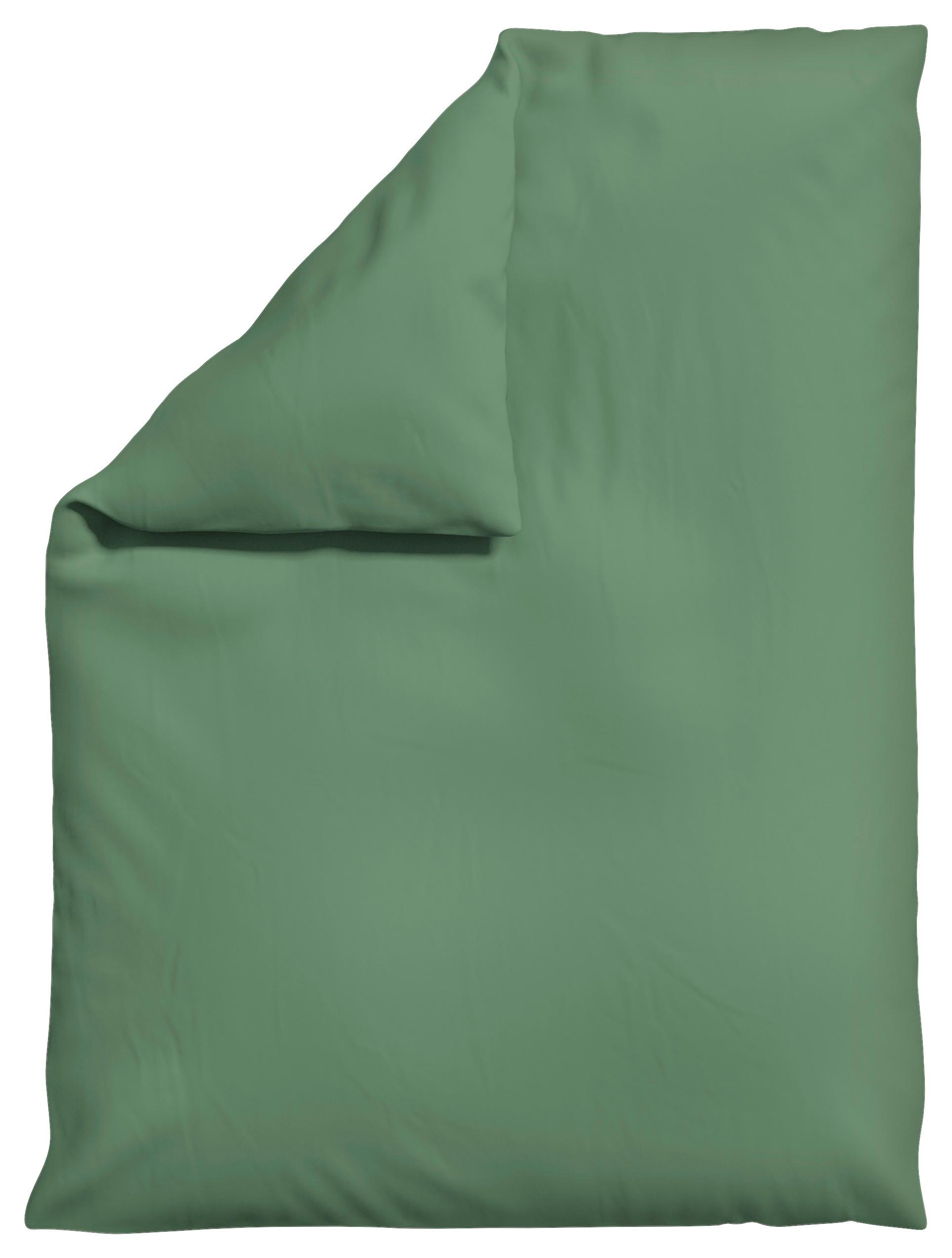 BETTDECKENBEZUG WOVEN SATIN - Grün, Basics, Textil (155/220cm) - Schlafgut