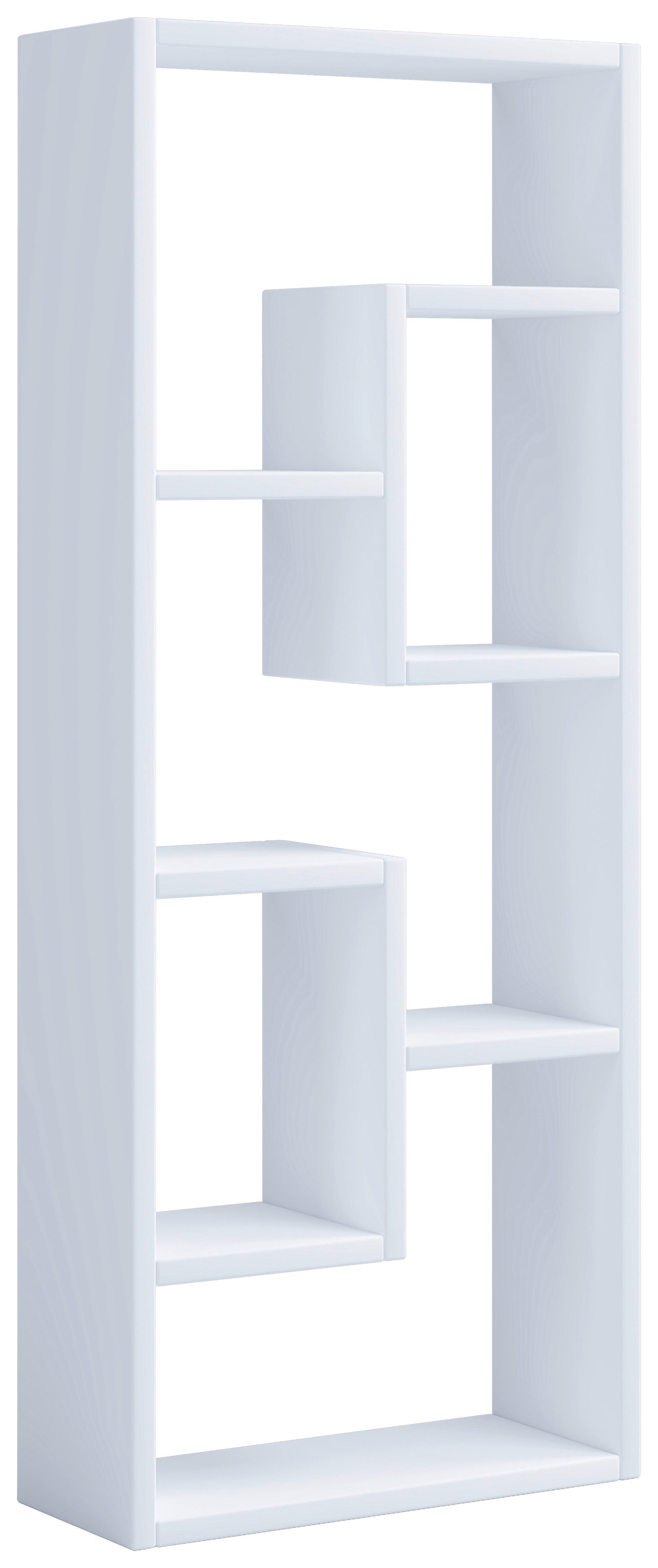 WANDREGAL Vilota Weiß B: 36 cm - Weiß, Design, Holzwerkstoff (36/92/15cm) - MID.YOU