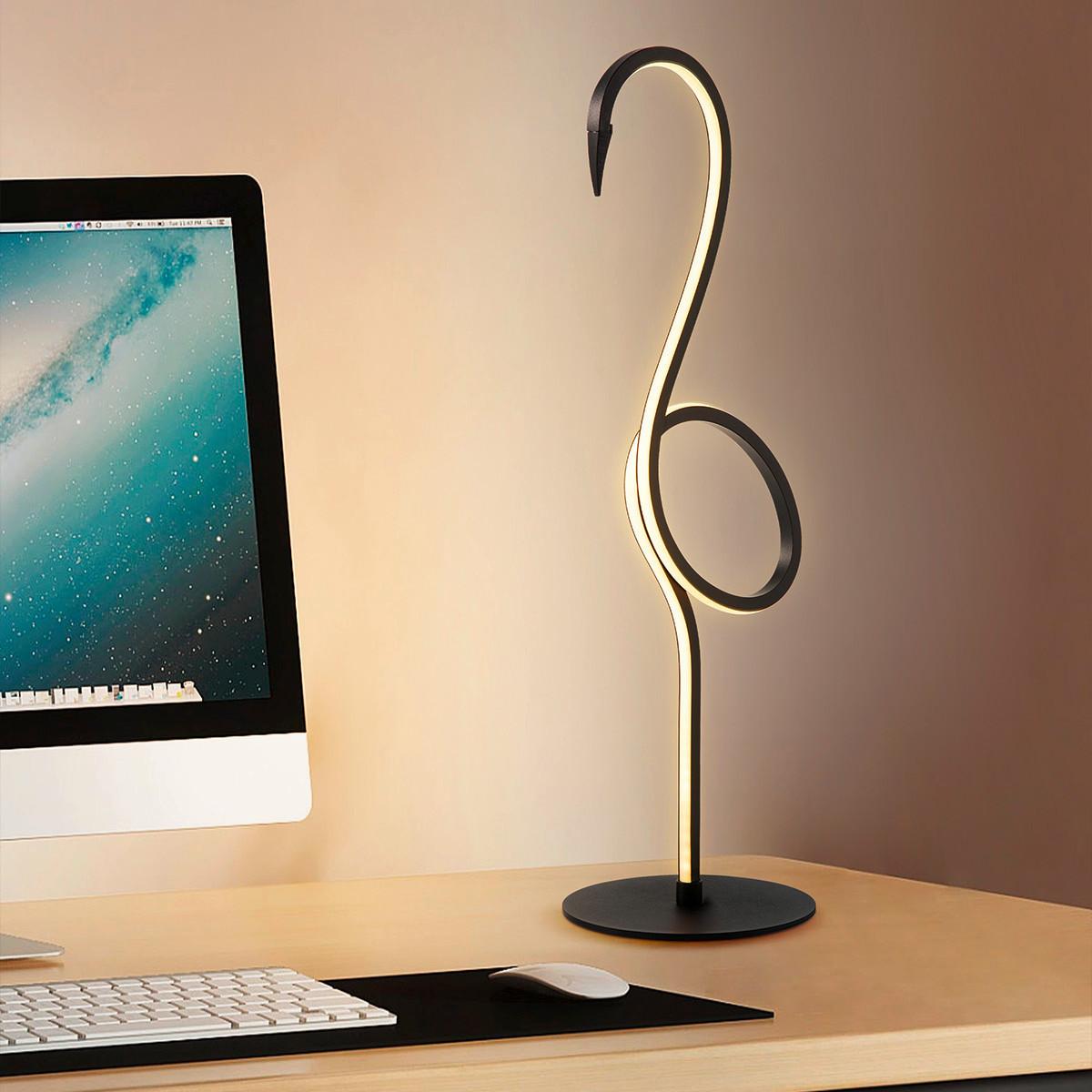 LED-Tischleuchte Flamingo-Tl-Blk - Schwarz, Trend (15/50cm) - Elstead Lighting