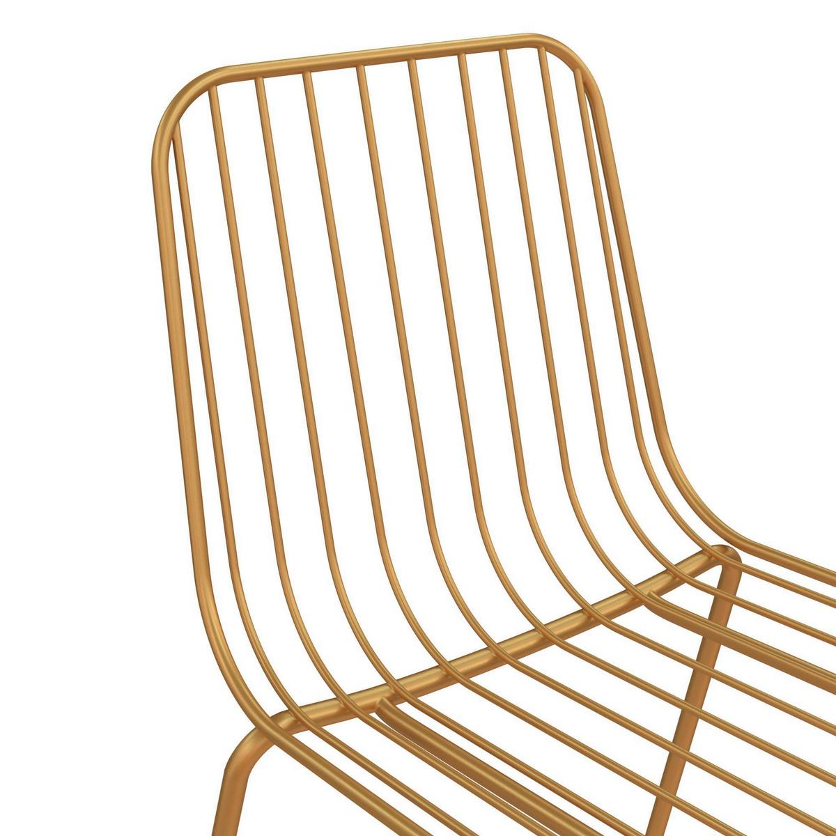 Stuhl-Set Caden Goldfarben B: 56 cm - Goldfarben, Design, Metall (56/80/52cm) - MID.YOU