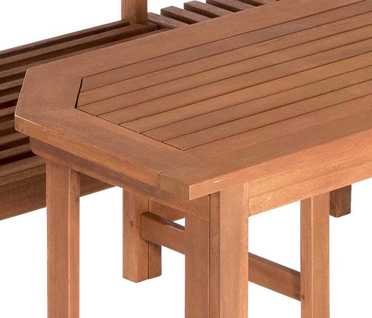 Gartengarnitur 2-Tlg. Echtholz Gartenset - Naturfarben, KONVENTIONELL, Holz - Gardenson