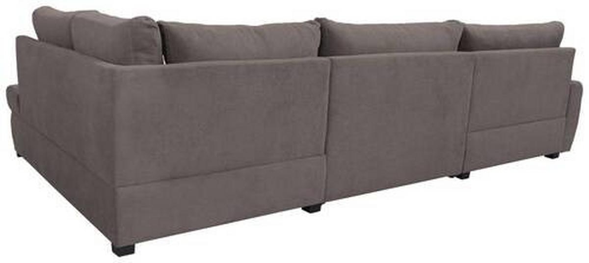 Ecksofa Canion - Chromfarben/Graubraun, Design, Textil (174/322/173cm) - Livetastic