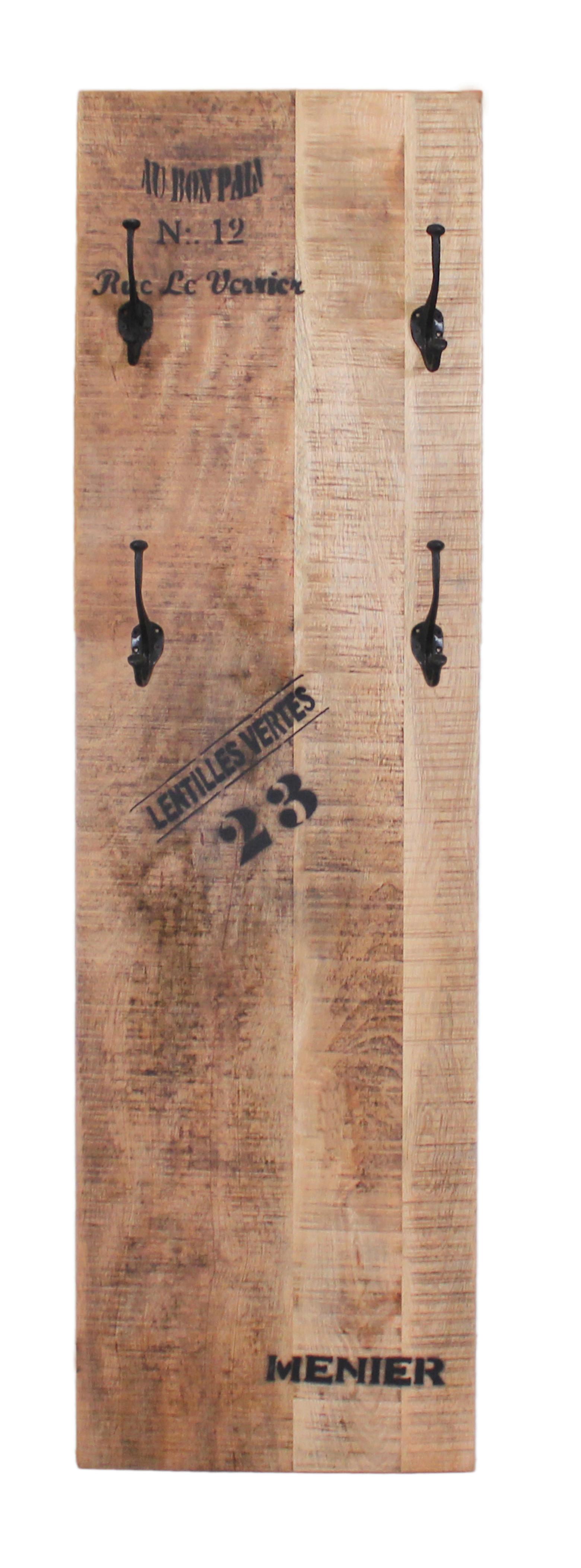 GARDEROBENPANEEL Naturfarben/Schwarz B: 35cm - Schwarz/Naturfarben, Design, Holz/Metall (35/110/8cm) - MID.YOU