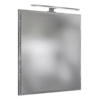 Badspiegel Arezzo Bxh 60x64 Cm Led-Beleuchtung Rahmen Graphit - Silbereichenfarben, Basics, Glas/Holzwerkstoff (60/64/2,5cm) - Held